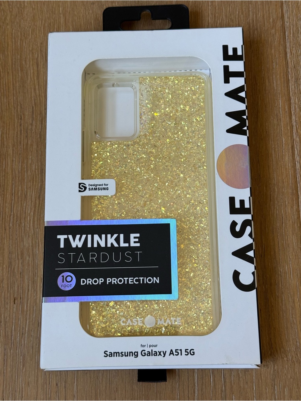 New Case-Mate Twinkle Stardust Samsung Galaxy A51 5G Case gold sparkle glitter